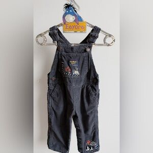 18M 90’s Vintage Kids Corduroy Oshkosh Long Overalls Embroidered Trucks Penguins